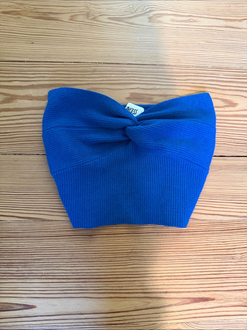 Princess Polly Royal Blue Twist Front knit Tube Top size xs